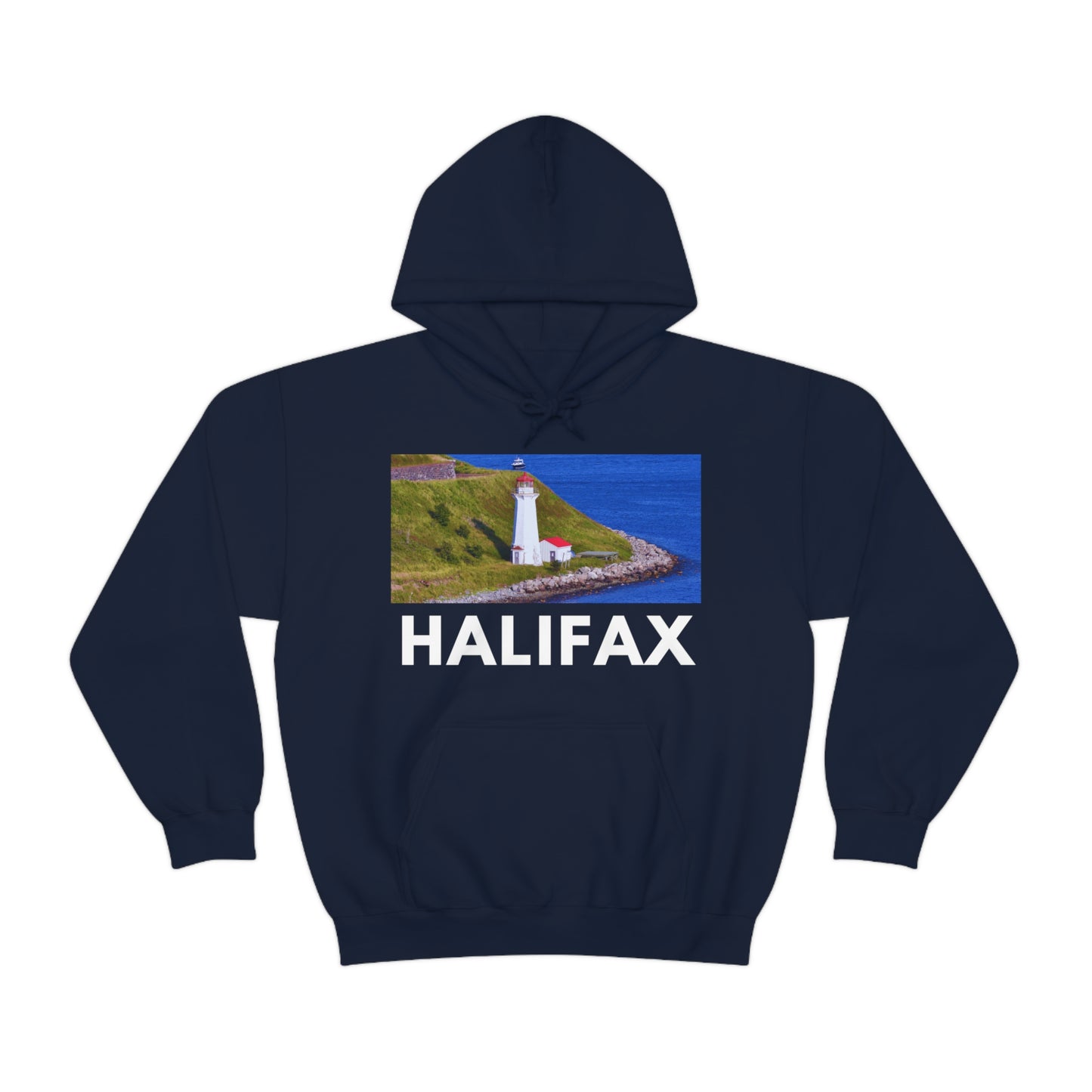 S Navy Halifax Hoodie: Coastal Lighthouse from HoodySZN.com
