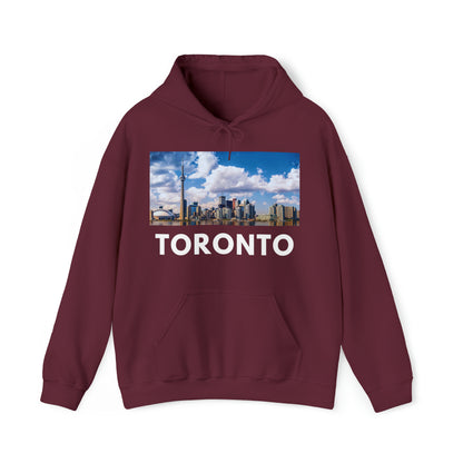 L Maroon Toronto Hoodie: CN Tower by Day from HoodySZN.com