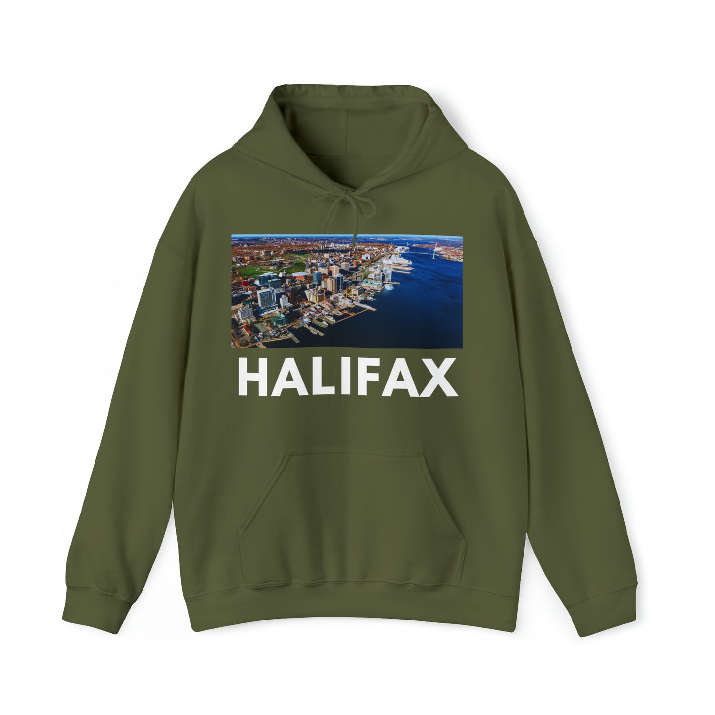 S Military Green Halifax Hoodie: The Waterfront from HoodySZN.com