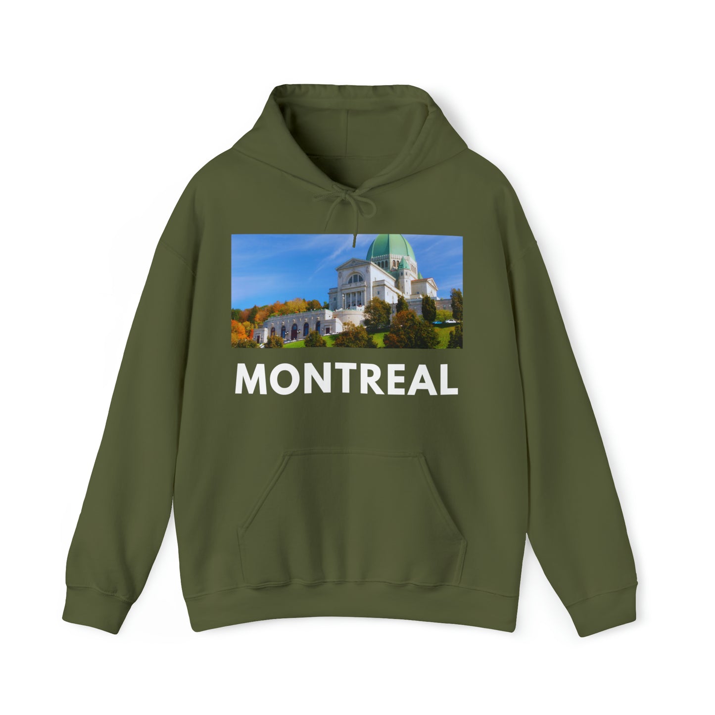 3XL Military Green Montreal Hoodie: St. Jo's Oratory from HoodySZN.com