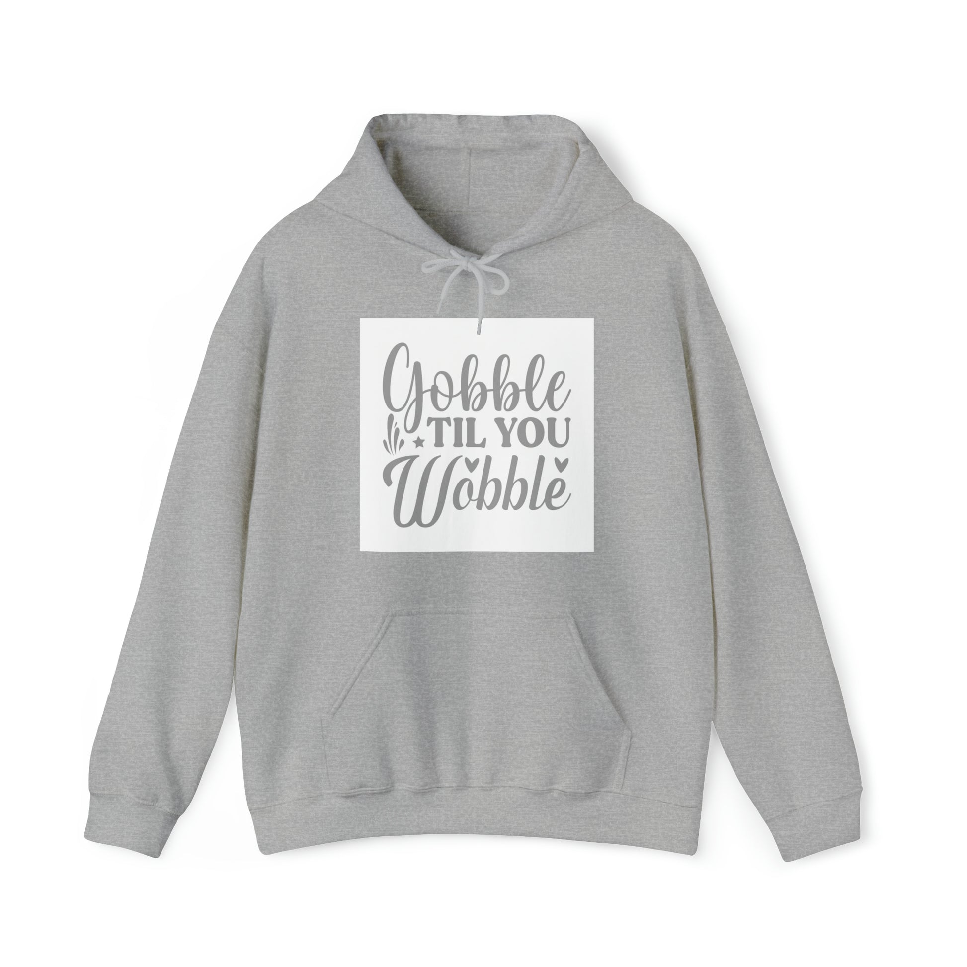 S Sport Grey Gobble Til You Wobble Thanksgiving Hoodie from HoodySZN.com