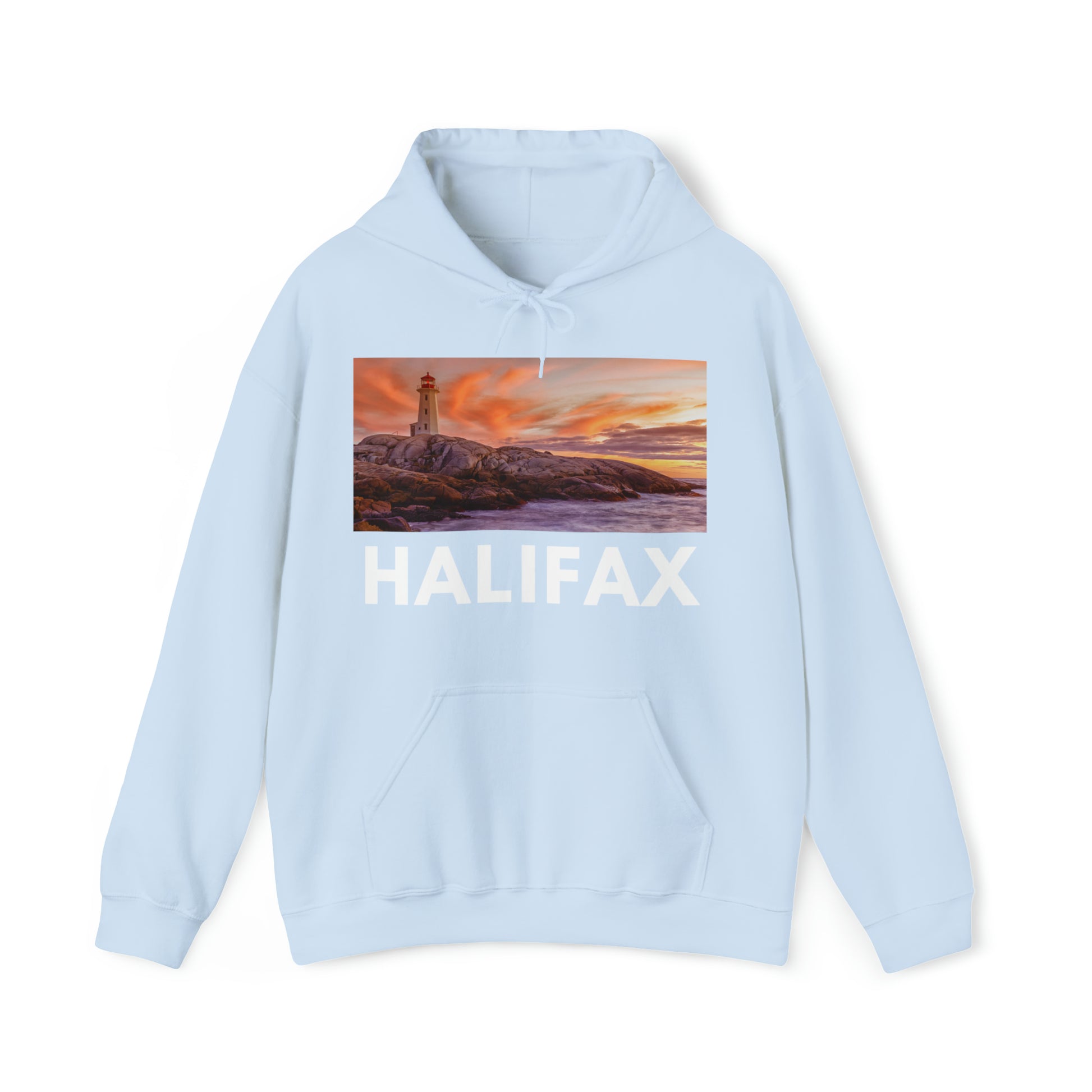 L Light Blue Halifax Hoodie: Peggy's Cove from HoodySZN.com