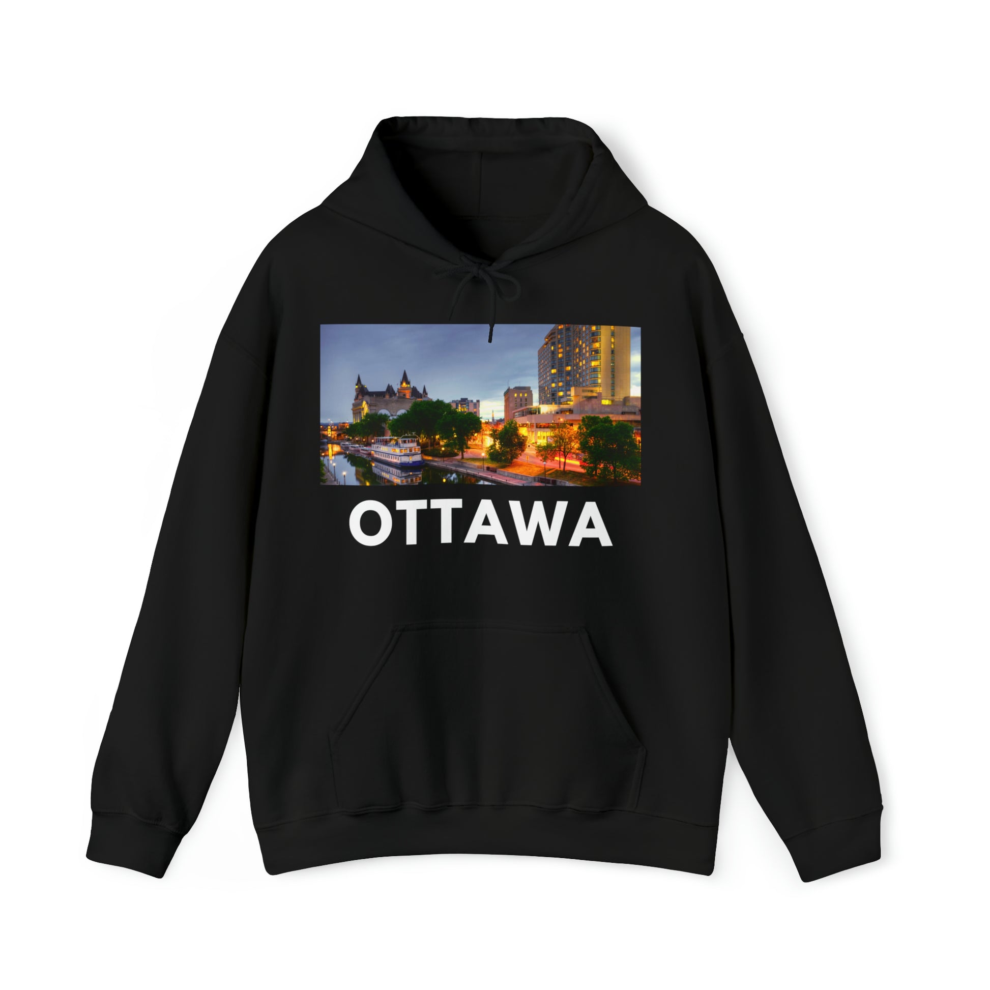 S Black Ottawa Hoodie: Parked Canal from HoodySZN.com