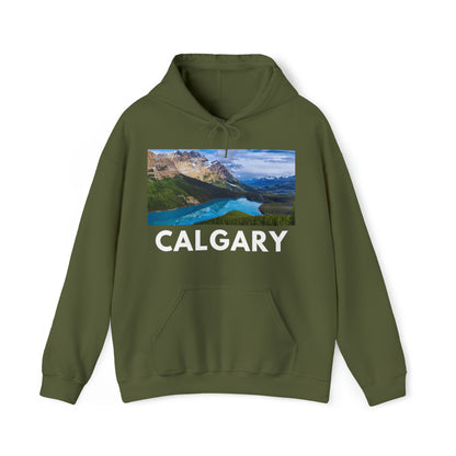 M Military Green Calgary Hoodie: City Escape from HoodySZN.com