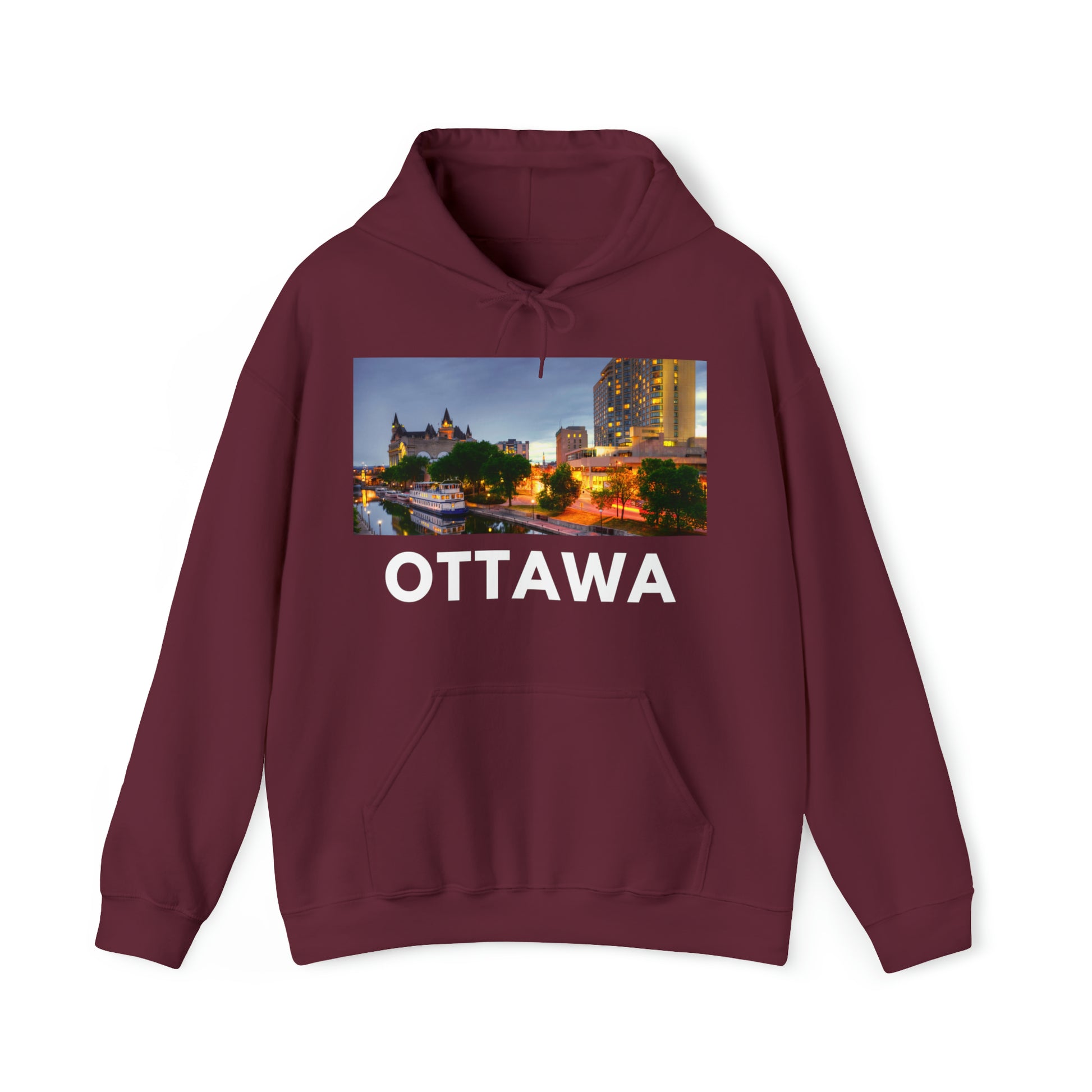 S Maroon Ottawa Hoodie: Parked Canal from HoodySZN.com