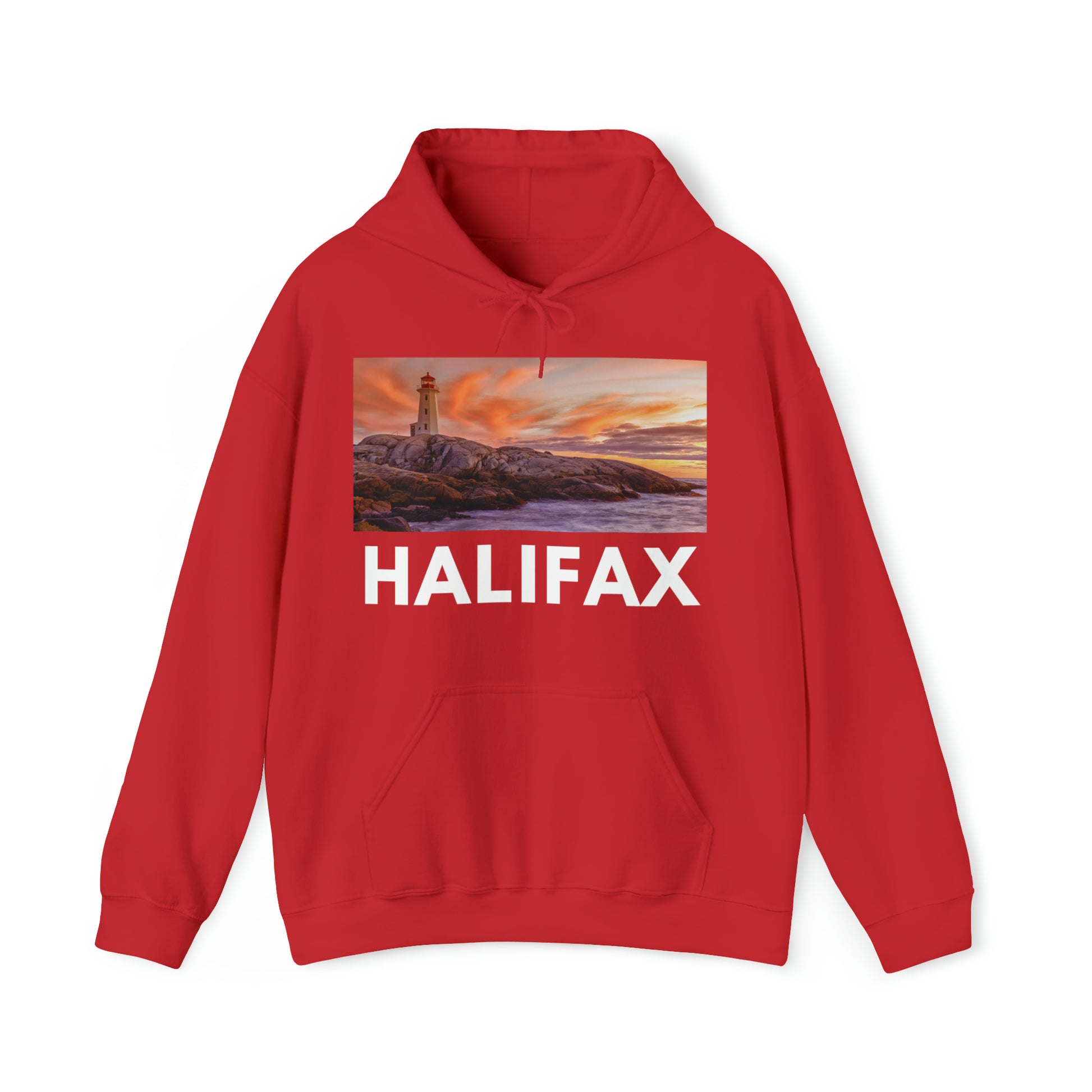 M Red Halifax Hoodie: Peggy's Cove from HoodySZN.com