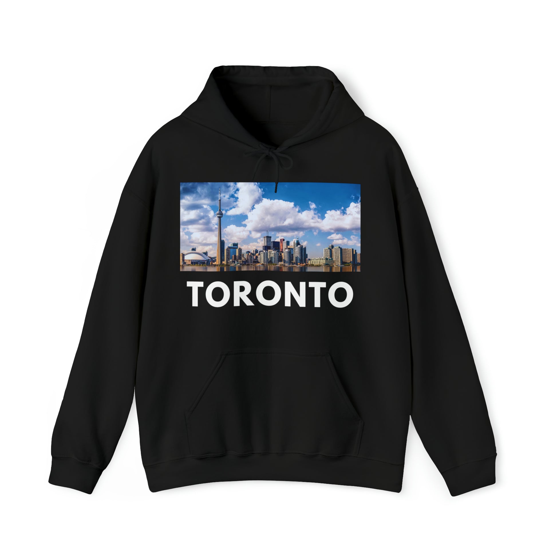 XL Black Toronto Hoodie: CN Tower by Day from HoodySZN.com