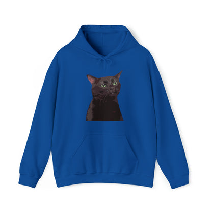 S Royal Black Cat Zoning Out Hoodie from HoodySZN.com