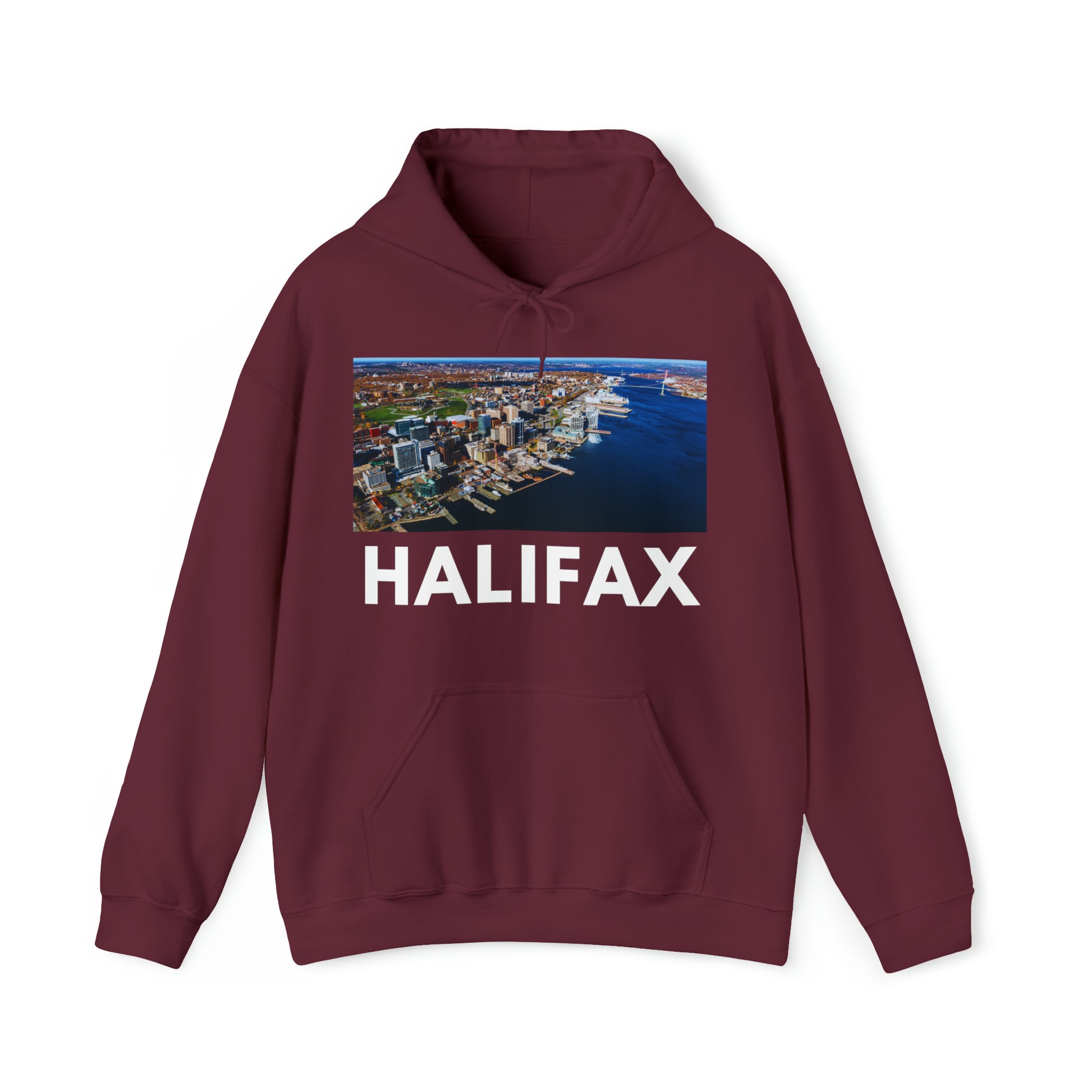 S Maroon Halifax Hoodie: The Waterfront from HoodySZN.com