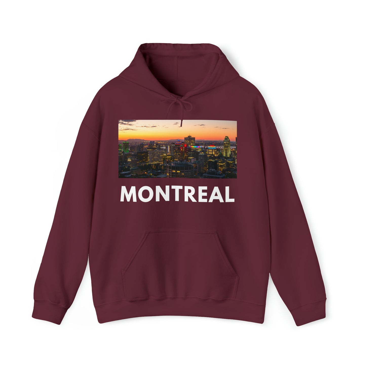 S Maroon Montreal Hoodie: City Scape from HoodySZN.com