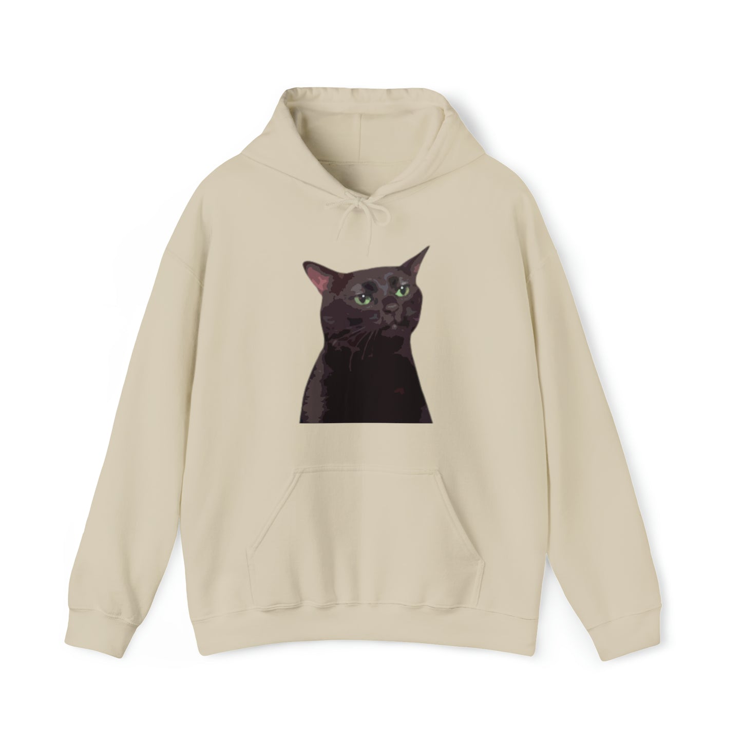 S Sand Black Cat Zoning Out Hoodie from HoodySZN.com