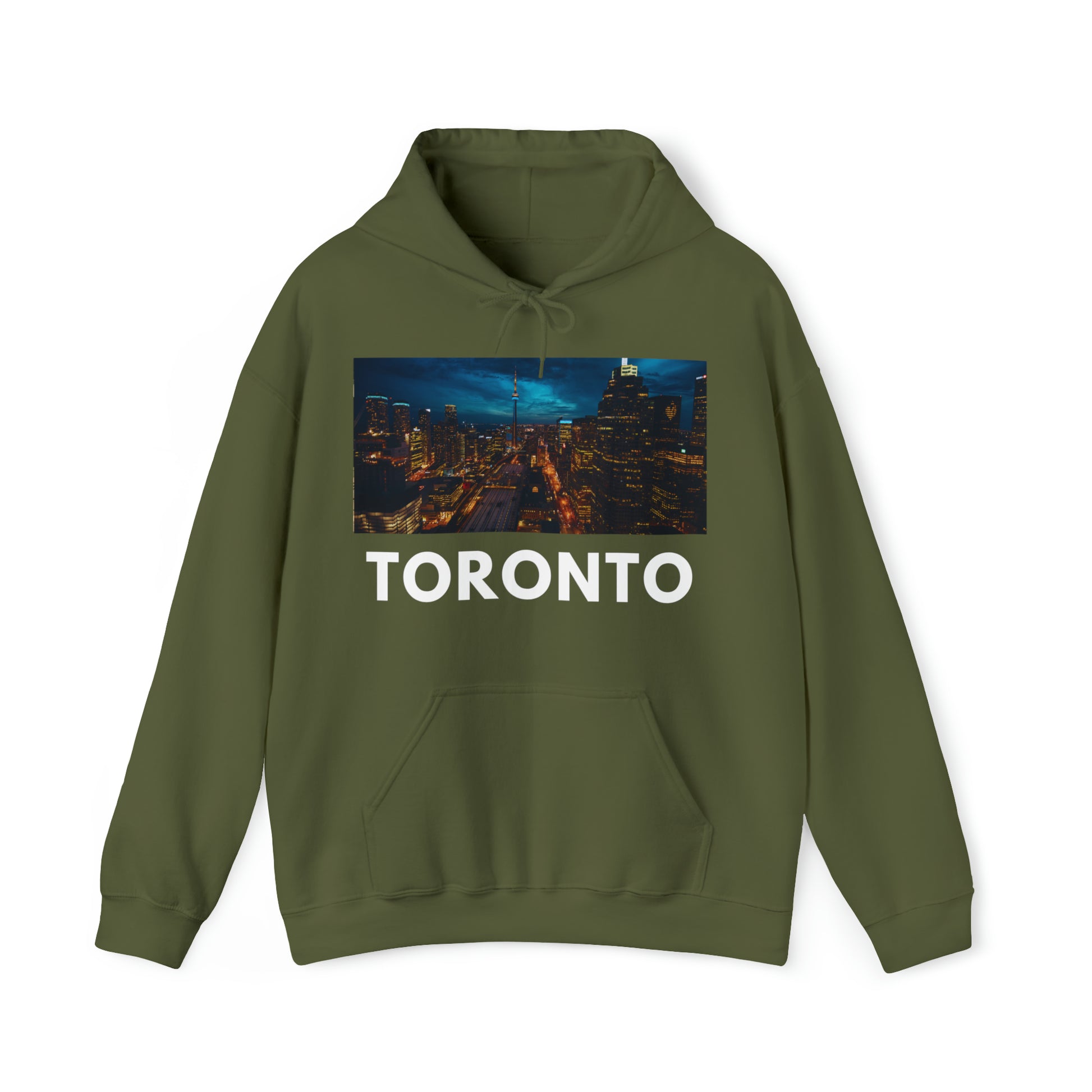 M Military Green Toronto Hoodie: CN by Night from HoodySZN.com