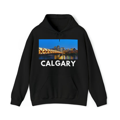 S Black Calgary Hoodie: Cityscape from HoodySZN.com